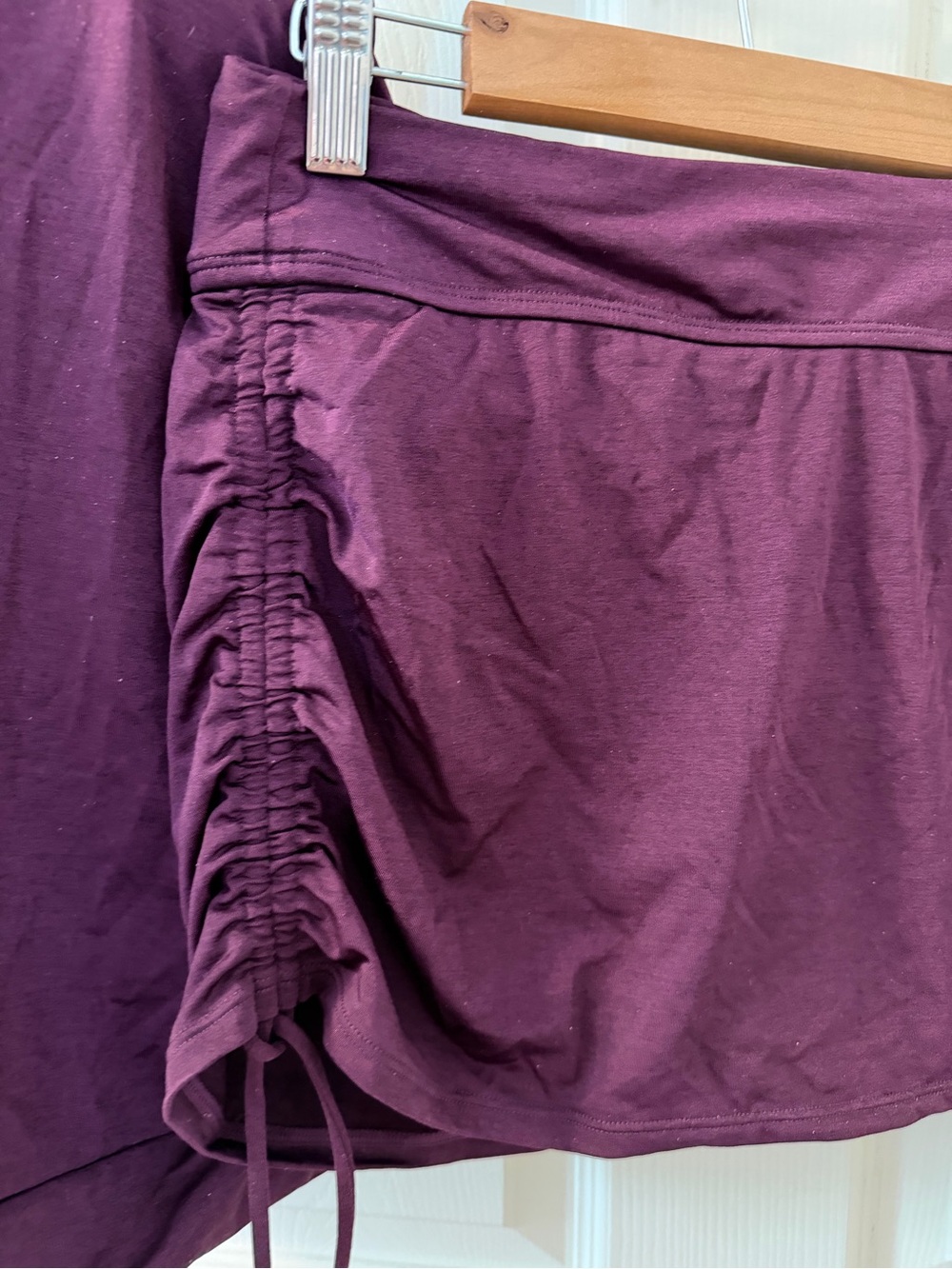 Athleta Swim Blousy Top w/Swim Skirt Plum Color, Size XXS - Picture 2 of 9